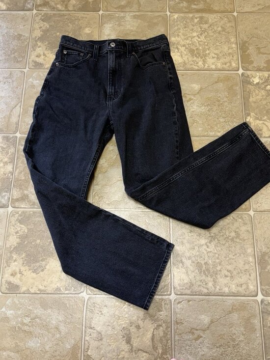 A&F Abercrombie & Fitch Ankle Straight Ultra High Rise Black Denim Jeans 27 / 4 - Picture 1 of 6